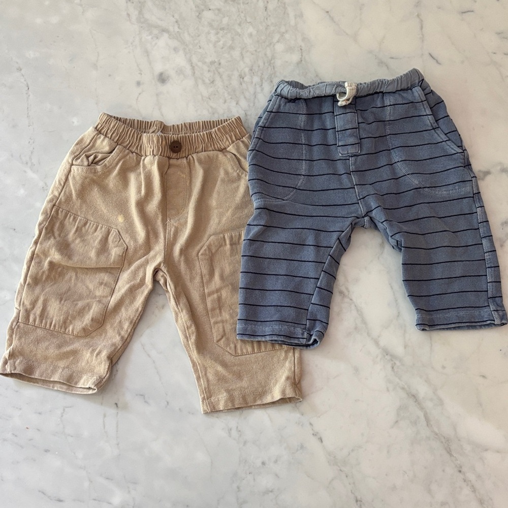 Zara Kids Boys Pants (Set Of Two) Size 9-12 Months